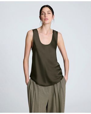 Kenneth Cole Scoop Neck Sleeveless Tank Top - Green
