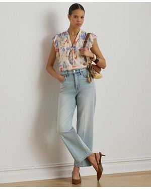 Ralph Lauren High Rise Straight Ankle Jeans - White