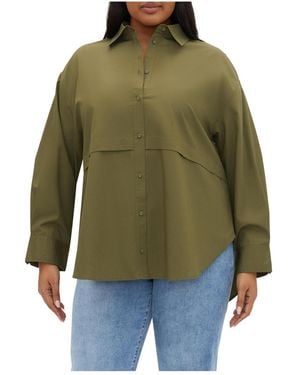 City Chic Plus Size Malani Shirt - Green