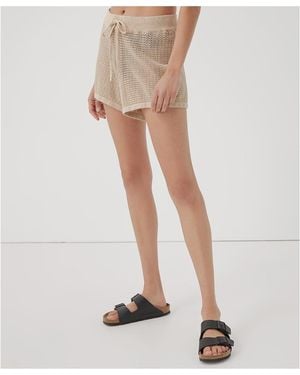Pact Beachside Linen Crochet Short - Natural