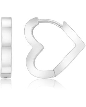 Roxy Waterproof 15mm Heart huggie Earrings - White