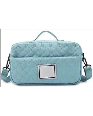 Batfox Three-dimensional Diamond Patterned Small Square Tote - Blue
