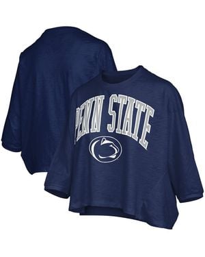 Pressbox Penn State Nittany Lions Midi Arch Over Logo Oversized T-shirt - Blue