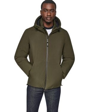 DKNY Midweight Stretch Hooded Puffer Jacket - Green