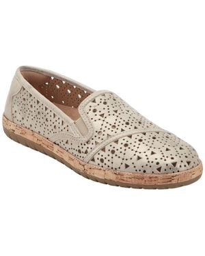 Earth Tomlyn Leather Slip-on Flats - White