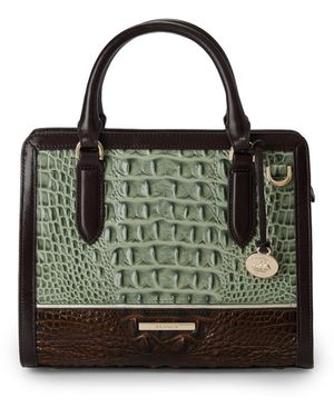 Brahmin Cami Northway Leather Satchel Bag - Green