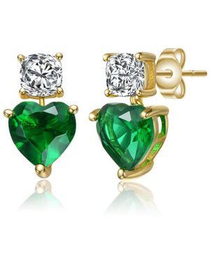 Genevive Jewelry Sterling Silver 14k Gold Plated - Green