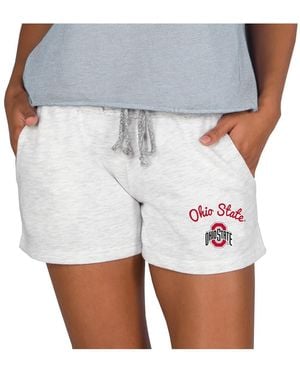 Concepts Sport Ohio State Buckeyes Mainstream French Terry Tri-blend Shorts - White
