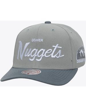 Mitchell & Ness Gray Denver nuggets Thunderstorm Head Coach Pro Crown Snapback Hat
