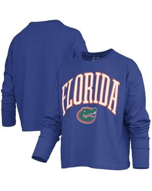 Pressbox Florida Gators Motley Long-sleeve Boxy Burnout T-shirt - Blue