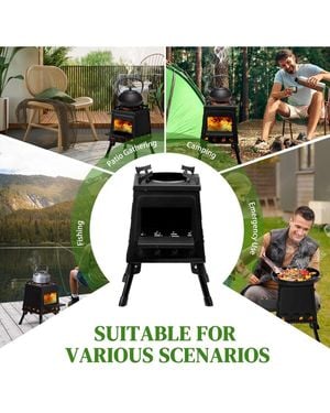 Sevorley Portable Cooking Stove For Camping - Green