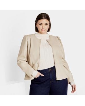 City Chic Plus Size Mysteria Jacket - White