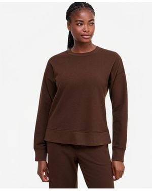 ID Ideology Crewneck Vented-hem Sweatshirt - Brown