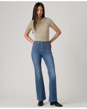 Levi's 726 High Rise Slim Fit Flare Jeans - Blue