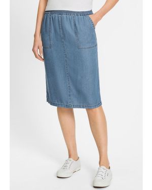 Olsen Soft Denim Pull-on Skirt - Blue