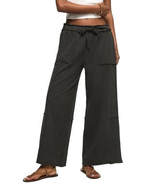 Lucky Brand Fleece Wide-leg Pants - Gray