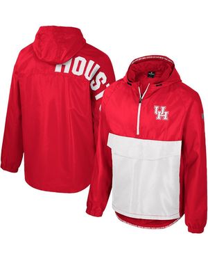 Colosseum Athletics Houston Cougars Reloaded Anorak Half-zip Jacket - Red
