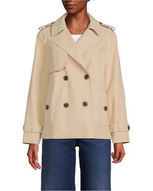 Lands' End Trench Rain Jacket - Natural