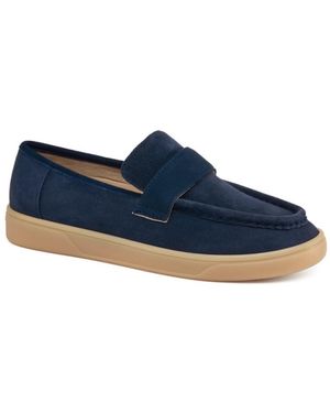 J/Slides Heath Leather Loafer - Blue