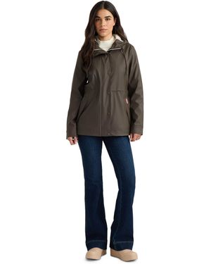 HUNTER Rubberized Anorak Coat - Brown