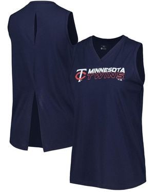 Levelwear Minnesota Twins Paisley Chase V-neck Tank Top - Blue