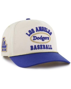 '47 Stoney Clover Lane X Natural/royal Los Angeles Dodgers Glitter Rope Hitch Adjustable Hat - Blue