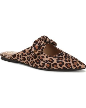 Sam & Libby Marley Knotted Pointed Toe Mules - Brown