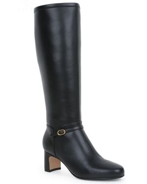Giani Bernini Knee-high Block Heel Round Toe Boots - Black