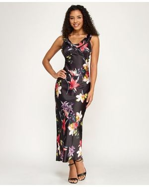Katia Rae Printed Cowl Neck Dress - Multicolor