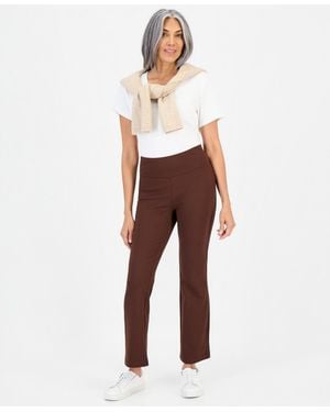 Style & Co. Ponte-knit Bootcut Pants - White