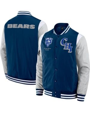 Fanatics And Chicago Bears Elements Elite Full-snap Jacket - Blue