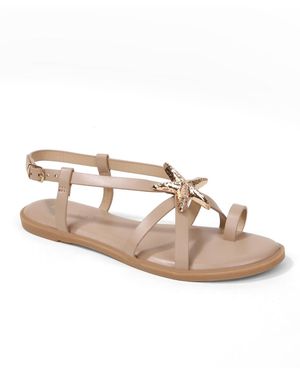 BERNESS Kiana Starfish Accent Flat Sandals - Natural