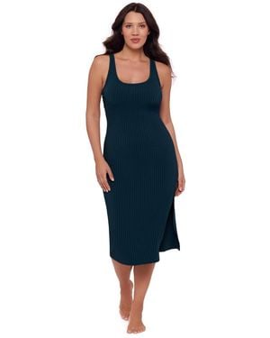S3 Apparel Rib Swimsuit Coverup Dress - Blue