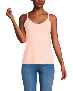Lands' End Cooling V-neck Camisole - Blue