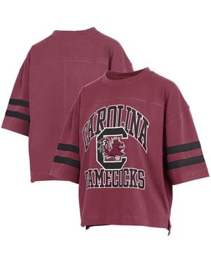 Pressbox South Carolina Gamecocks Wayne Tyler Oversized Cropped Graphic T-shirt - Red