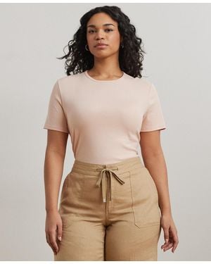 Ralph Lauren Plus Size Stretch Cotton T-shirt - White