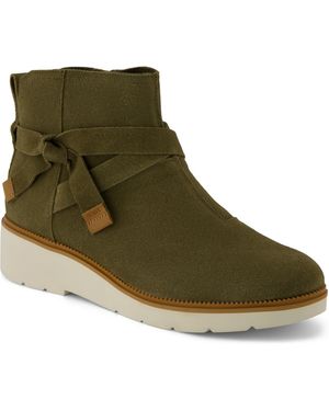 TOMS Marlow Wedge Boots - Green