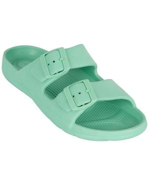 Totes Double Buckle Adjustable Slide - Green