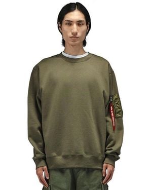 Alpha Industries Utility Pocket Crewneck - Green