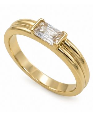 And Now This Cubic Zirconia Band Ring - Metallic