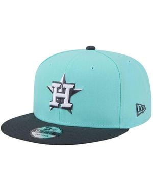 KTZ Turquoise/charcoal Houston Astros Two-tone Color Pack 9fifty Snapback Hat - Blue
