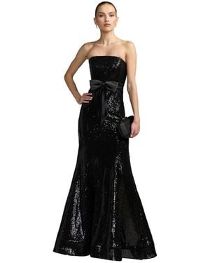 Mac Duggal Embellished Sequin Gown - Black