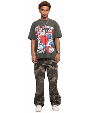 Xxiii Washed Camo Pants - Red