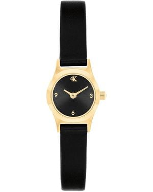 Calvin Klein Ck Contemporary Leather Strap Watch 18mm - Black