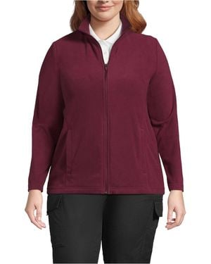Lands' End Plus Size Thermacheck 100 Fleece Jacket - Red