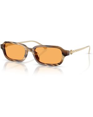 Tory Burch Y2k Rectangle Kira Sunglasses Ty7243u - Natural