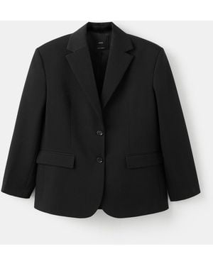 Mango Flap Pockets Straight Blazer - Black