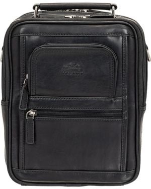 Mancini Buffalo Large Zippered Rear Organizer Bag - Black