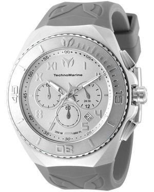 TechnoMarine Tm-225001 Manta Quartz Vd53 Silver Dial Watch - Gray
