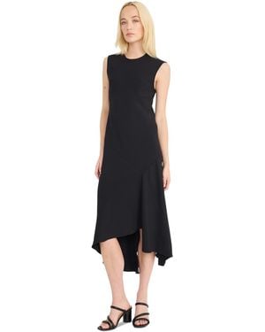 Luxely Asymmetrical Midi Dress - Blue